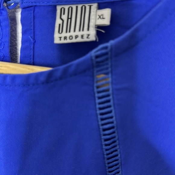 Saint Tropez XL blue 3/4 sleeves flowing dress - Picture 3 of 3